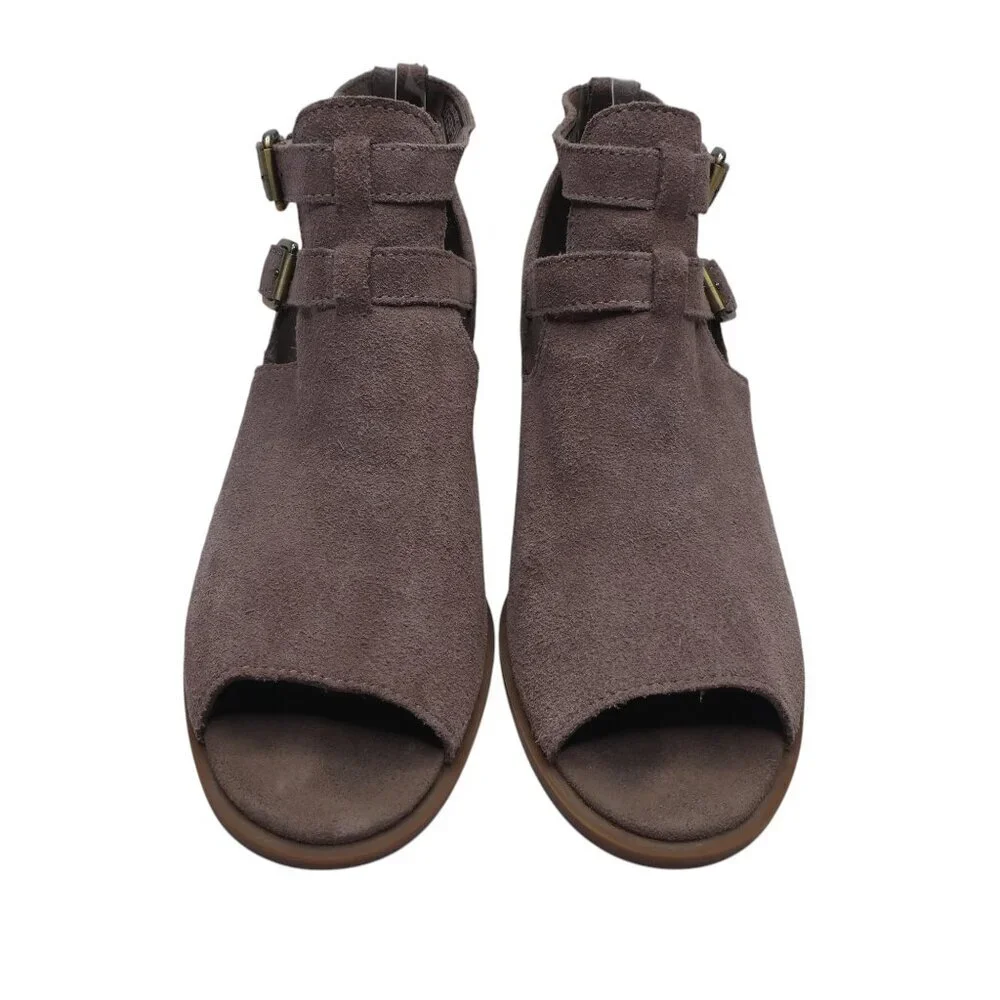 Koolabura by UGG Sophy Suede Open Toe Shootie Ankle Bootie Womens 6.5